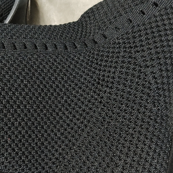 Eileen Fisher Honey Knit Booties Black Pointy Toe Pull On Block - Picture 10 of 10